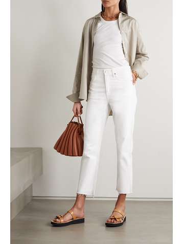 CITIZENS OF HUMANITY Daphne cropped high-rise straight-leg jeans