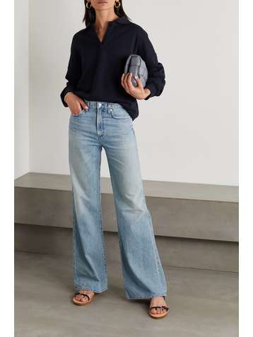 CITIZENS OF HUMANITY + NET SUSTAIN Rosanna organic high-rise wide-leg jeans