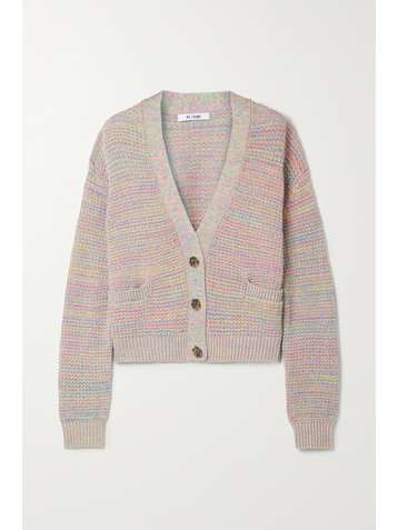 RE/DONE 90s oversized cotton and linen-blend cardigan