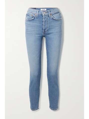RE/DONE Stretch Ankle Crop high-rise skinny jeans