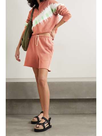 RE/DONE + Hanes 80s frayed cotton-jersey shorts