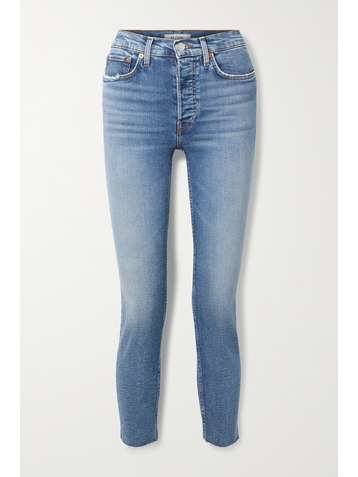 RE/DONE Stretch Ankle Crop high-rise skinny jeans