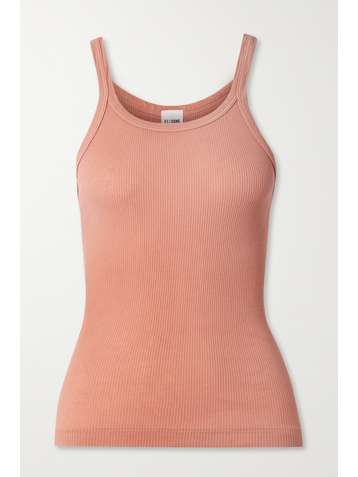 RE/DONE + Hanes ribbed cotton-jersey tank