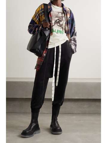 R13 London Calling oversized printed stretch-cotton jersey T-shirt