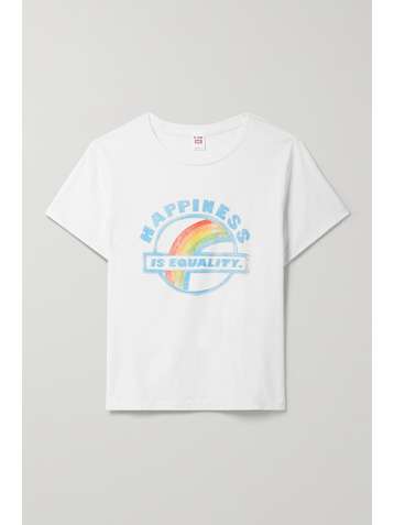 RE/DONE + Hanes printed cotton-jersey T-shirt