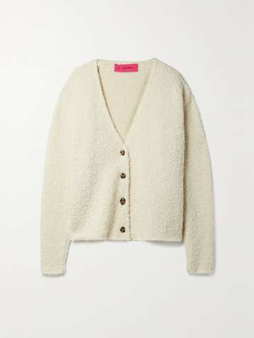 THE ELDER STATESMAN Teddy Mellow cashmere, alpaca and silk-blend cardigan