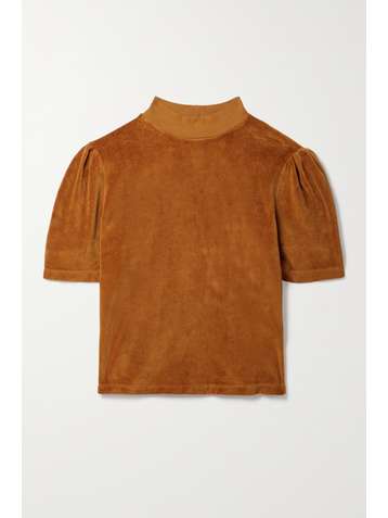 SUZIE KONDI Cotton-blend velour top