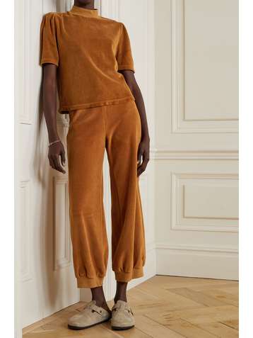 SUZIE KONDI Cotton-blend velour top