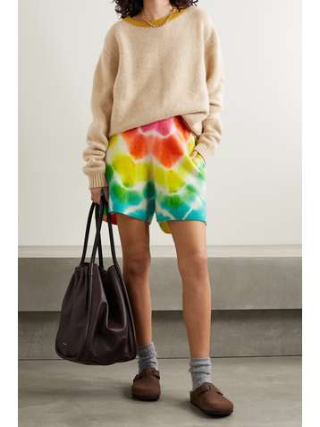 THE ELDER STATESMAN Oversized two-tone cashmere sweater