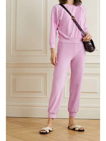 SUZIE KONDI Cotton-blend velour sweatshirt