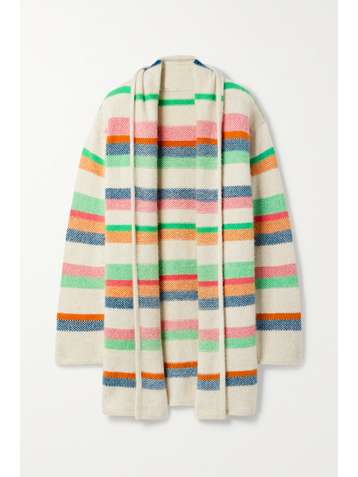 THE ELDER STATESMAN Striped cashmere cardigan