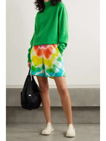 THE ELDER STATESMAN Burst cashmere shorts