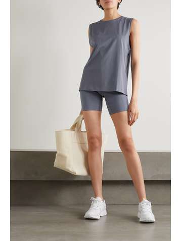 NINETY PERCENT + NET SUSTAIN stretch organic cotton-jersey shorts