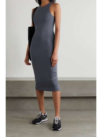 NINETY PERCENT + NET SUSTAIN stretch-TENCEL jersey midi dress