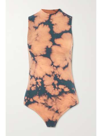 NINETY PERCENT + NET SUSTAIN tie-dyed stretch-TENCEL jersey bodysuit