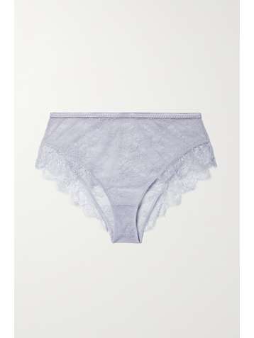 LOVE STORIES Rosita satin-trimmed scalloped lace briefs