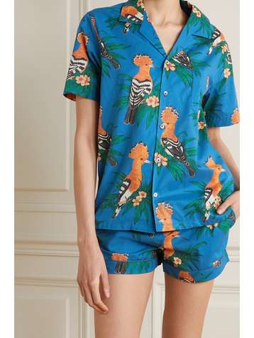 DESMOND & DEMPSEY Pyjama aus bedrucktem Baumwoll-Voile