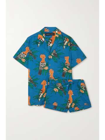 DESMOND & DEMPSEY Pyjama aus bedrucktem Baumwoll-Voile
