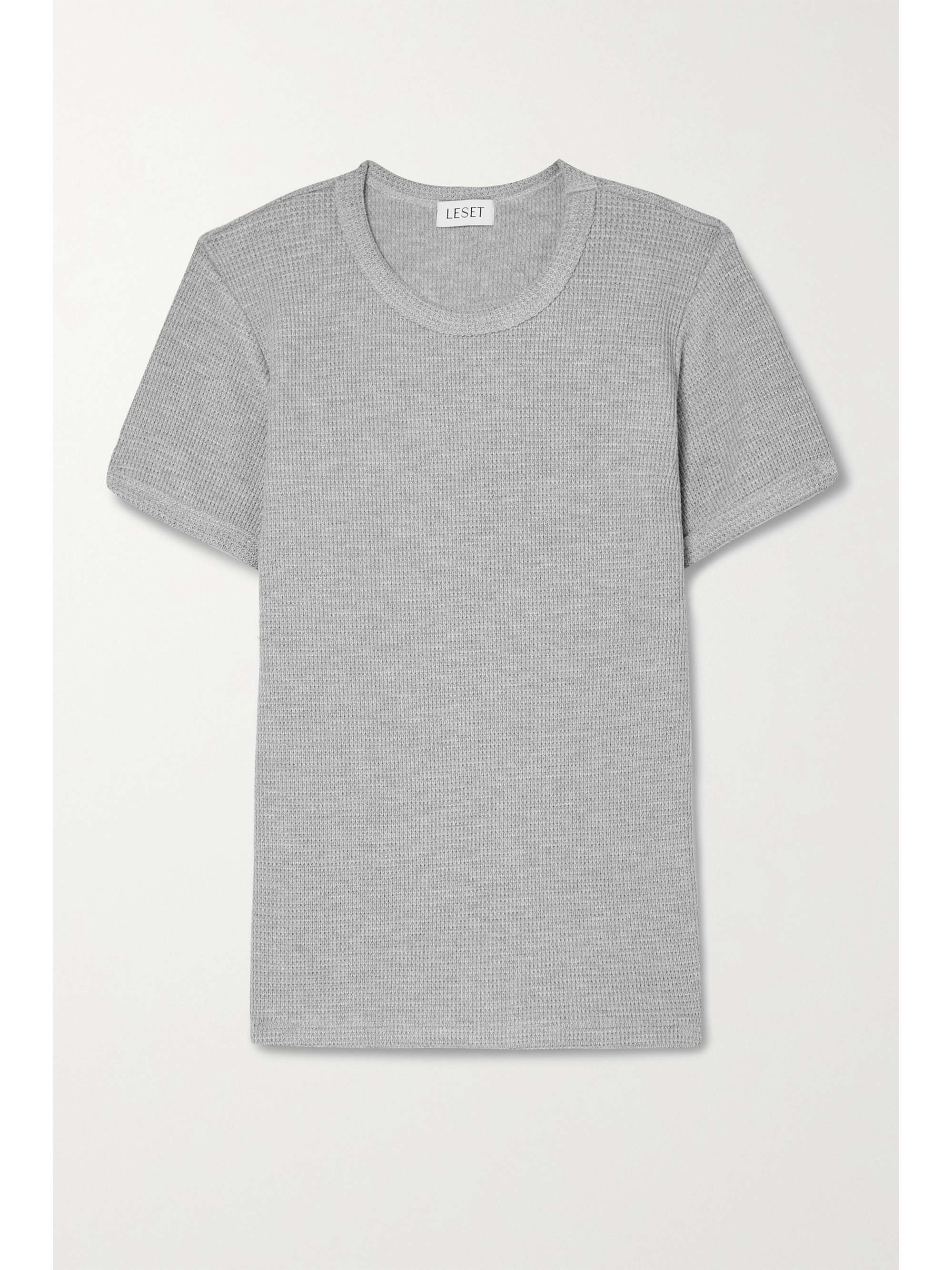 Gray Willow brushed waffle-knit T-shirt 
