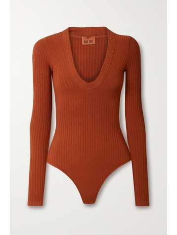 ALIX NYC Rivington String-Body aus geripptem Stretch-Jersey