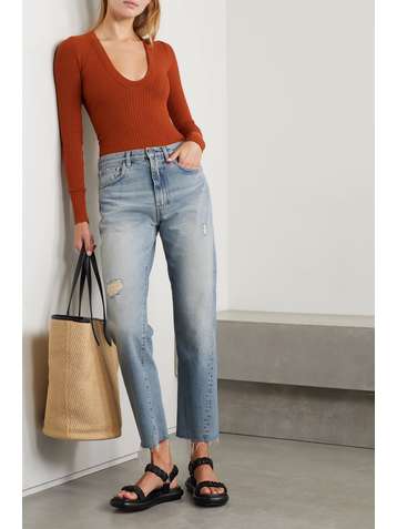 ALIX NYC Rivington String-Body aus geripptem Stretch-Jersey