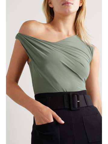 ALIX NYC Tyler String-Body aus Stretch-Jersey mit asymmetrischer Schulterpartie