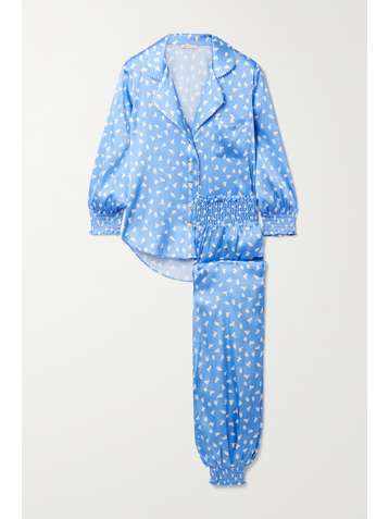 MORGAN LANE Anais Camille bedruckter Pyjama aus Satin aus einer Seidenmischung