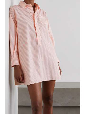 MORGAN LANE Linnet striped organic cotton nightdress