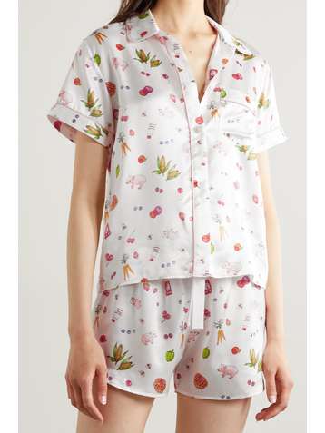 MORGAN LANE Tami Bea printed satin pajama set