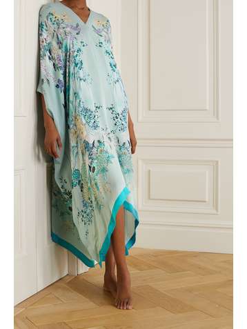 MENG Kaftan aus Seiden-Georgette mit Blumenprint