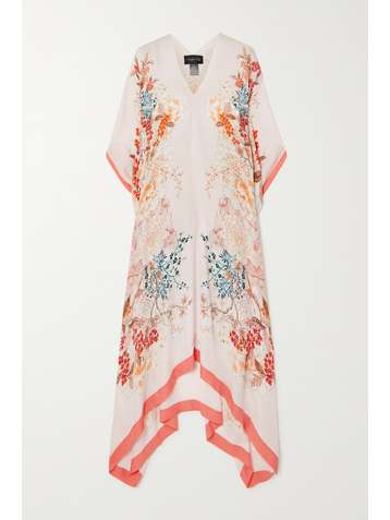 MENG Kaftan aus Seiden-Georgette mit Blumenprint