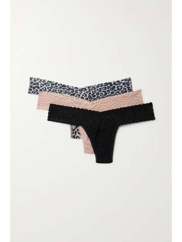 HANKY PANKY + NET SUSTAIN Signature Set aus drei Strings aus Stretch-Spitze