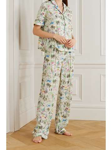 RIXO Austin Pyjama aus bedrucktem Webstoff