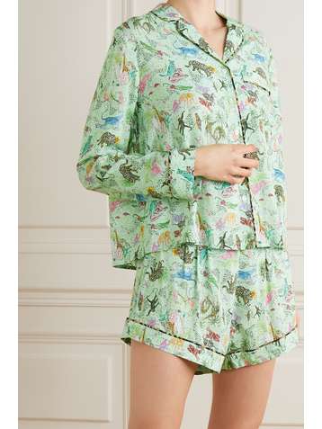 RIXO Mansi Pyjama aus bedrucktem Webstoff