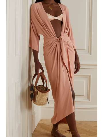 HAIGHT Crepe robe and pareo set