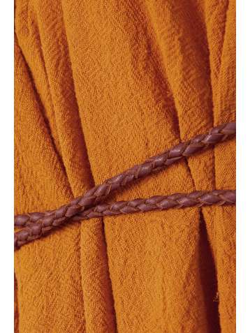 CARAVANA + NET SUSTAIN Mahahual leather-trimmed cotton coverup