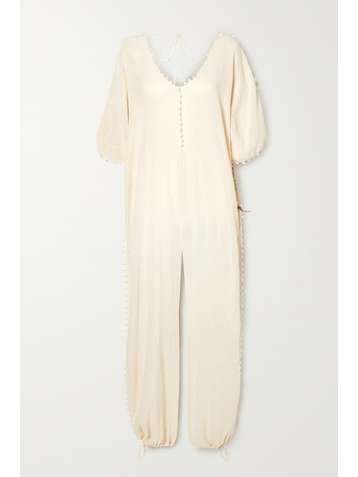 CARAVANA + NET SUSTAIN Birich cotton-gauze jumpsuit