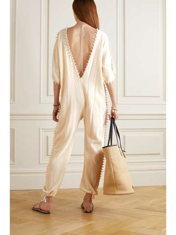 CARAVANA + NET SUSTAIN Birich Jumpsuit aus Baumwollgaze