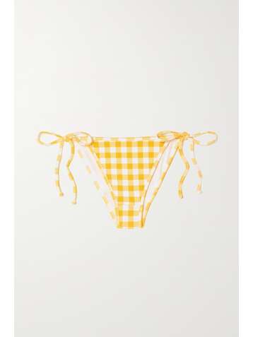 FAITHFULL THE BRAND + NET SUSTAIN Hazel gingham seersucker bikini briefs