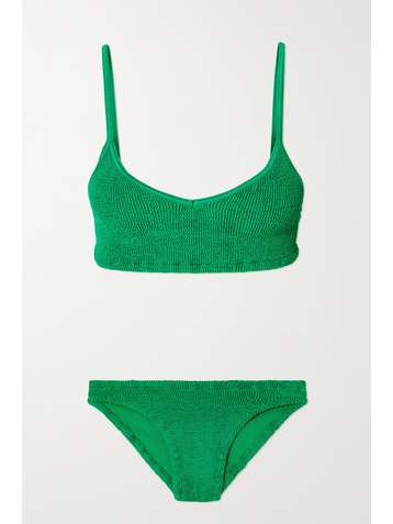 HUNZA G + NET SUSTAIN Virginia Bikini aus Seersucker