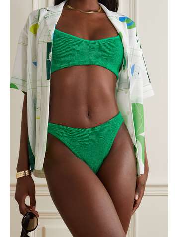 HUNZA G + NET SUSTAIN Virginia Bikini aus Seersucker