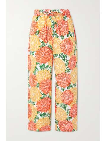 FAITHFULL THE BRAND + NET SUSTAIN Brielle floral-print linen wide-leg pants