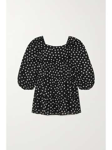 FAITHFULL THE BRAND + NET SUSTAIN Morissa polka-dot cotton-poplin mini dress