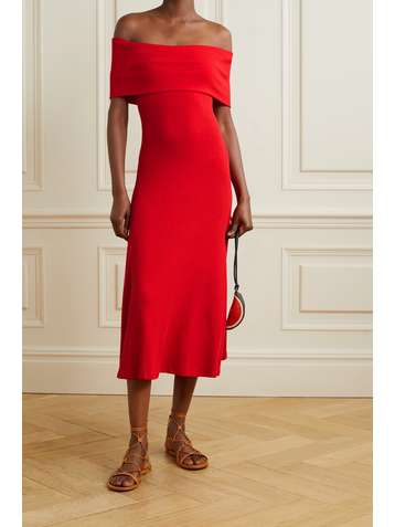 MARA HOFFMAN + NET SUSTAIN Imogen ribbed TENCEL Lyocell-blend midi dress