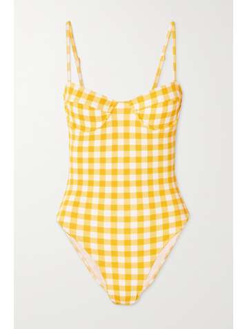 FAITHFULL THE BRAND + NET SUSTAIN Bea gingham underwired swimsuit