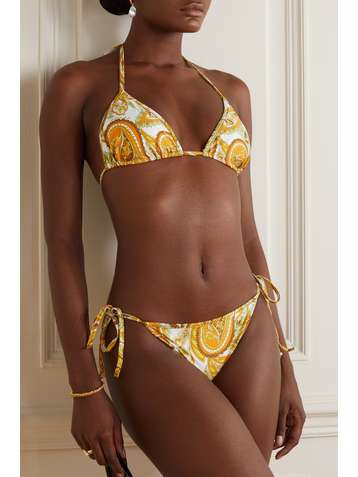 FAITHFULL THE BRAND + NET SUSTAIN Hazel paisley-print recycled bikini briefs