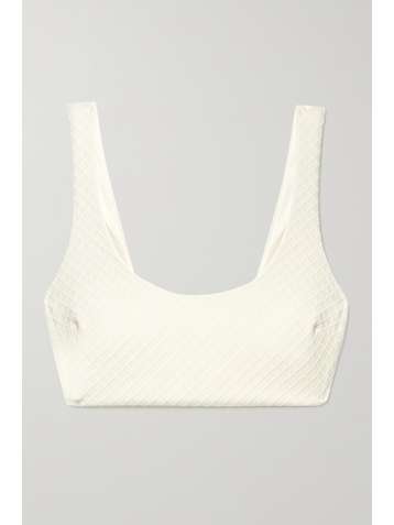 MARA HOFFMAN + NET SUSTAIN Lira recycled stretch-jacquard bikini top
