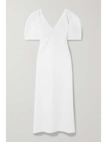 MARA HOFFMAN Gracen stretch organic cotton-seersucker midi dress