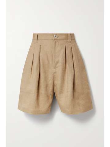MARA HOFFMAN Poe Shorts aus Hanf mit Bundfalten