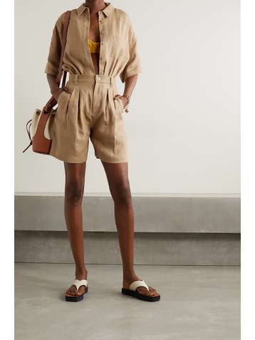 MARA HOFFMAN Poe Shorts aus Hanf mit Bundfalten